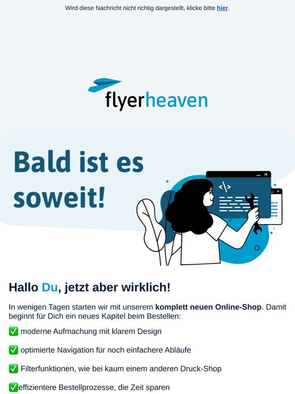 Bald verfügbar: Unser neuer Shop – einfacher, schneller, besser