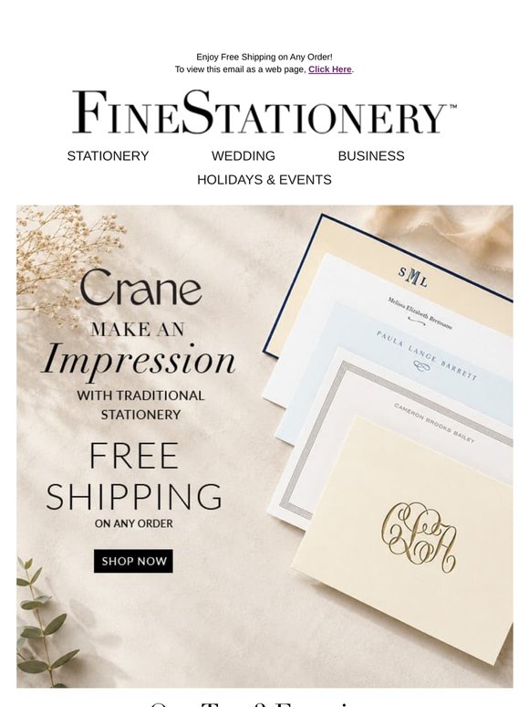 Free Shipping on Crane & Co. | Make A Lasting Impression