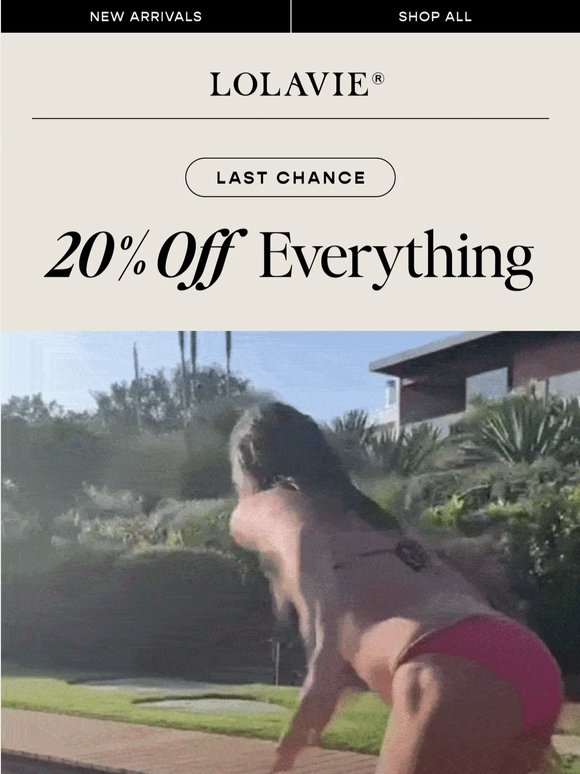 LAST CHANCE FOR 20% OFF 💸