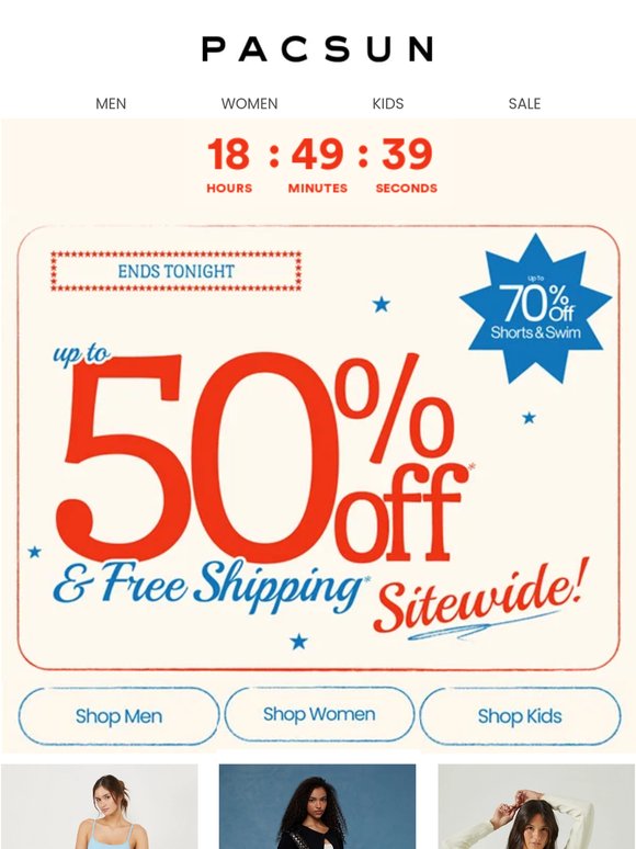 ENDS TN 🚨 Up To 50% Off & FREE Ship* Sitewide