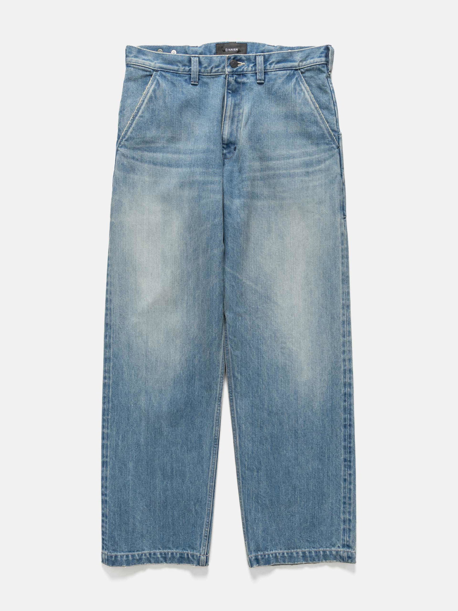 Image of Graft Pant - Suvin Cotton Denim Light Wash Indigo