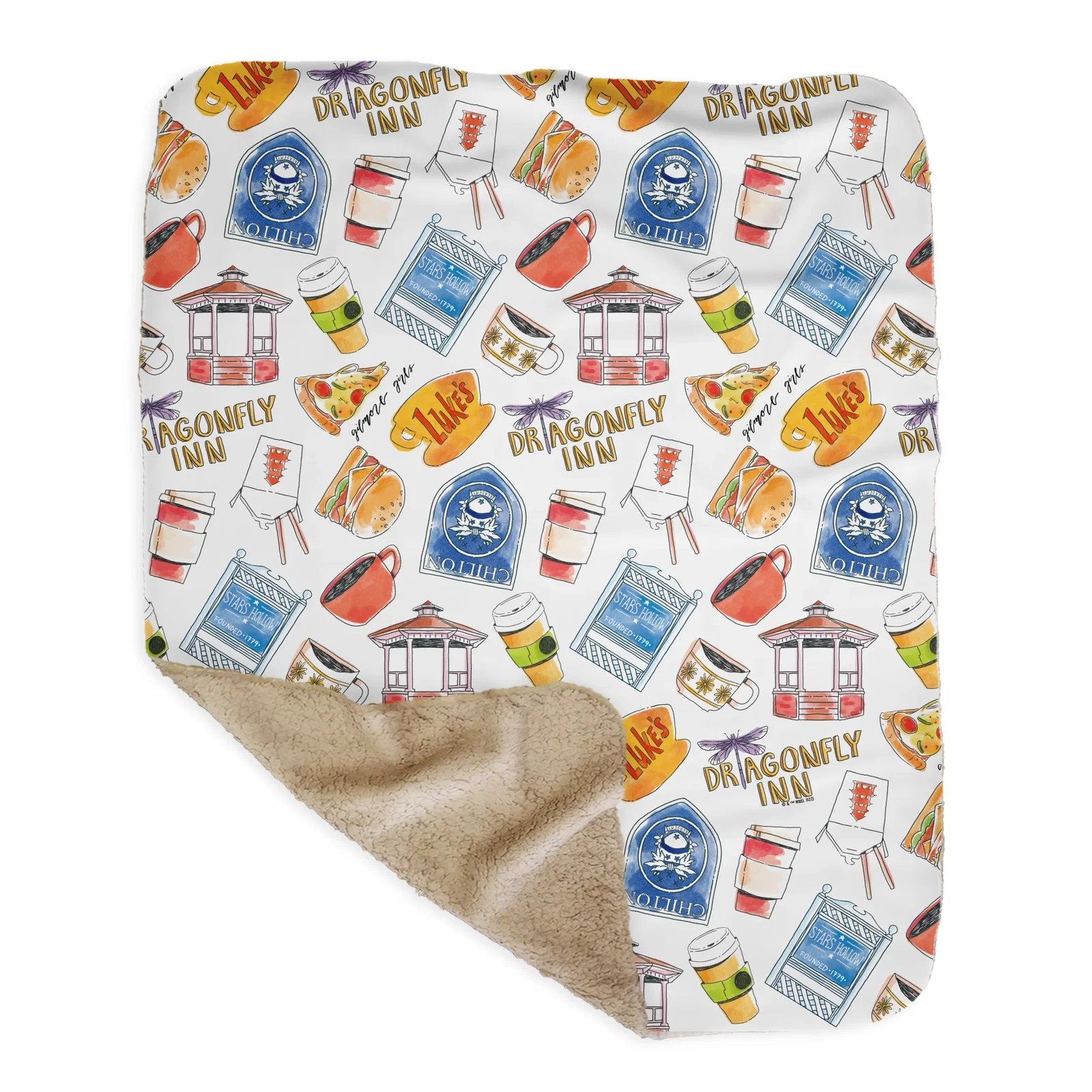 Image of Gilmore Girls Stars Hollow Icons Sherpa Blanket