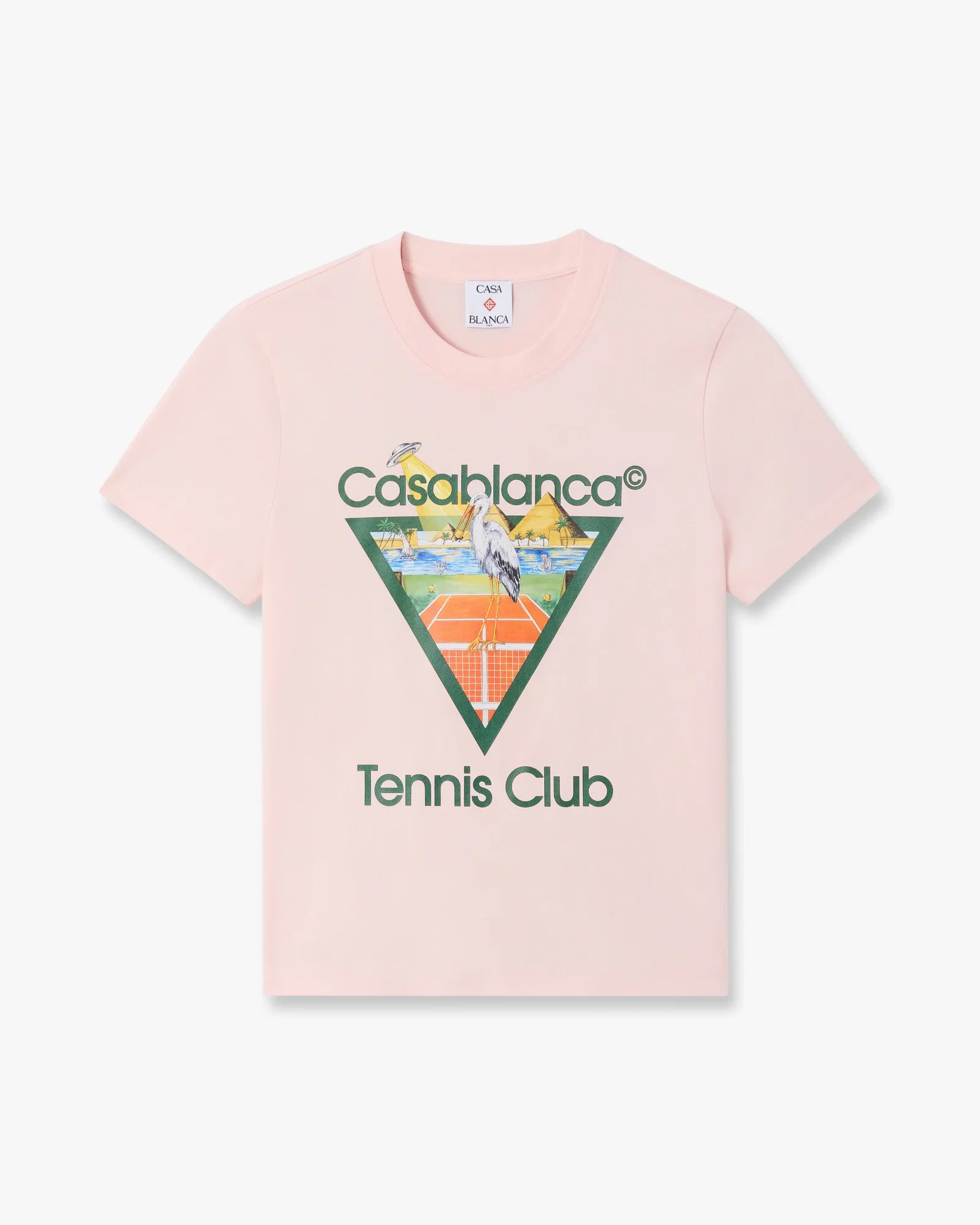 Image of Pink Tennis Club Icon Pyramid Abduction Fitted Short Sleeve T-Shirt