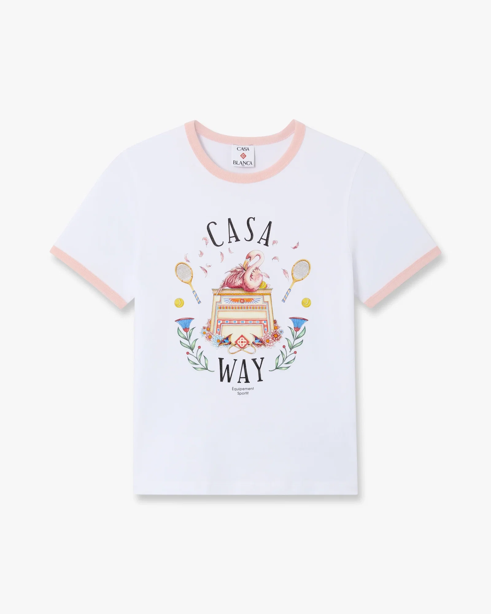 Image of White Casaway Ringer Short Sleeve T-Shirt