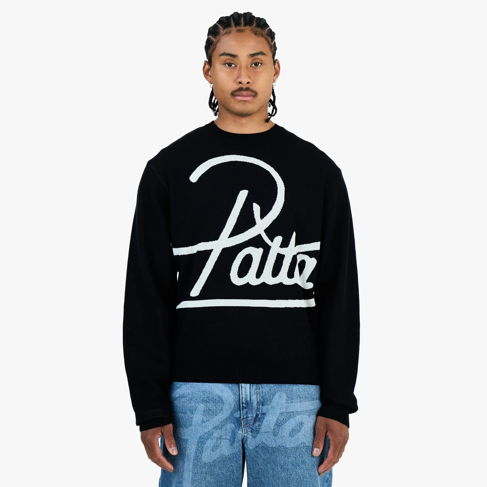 Image of Patta Hearted Jumper / Black