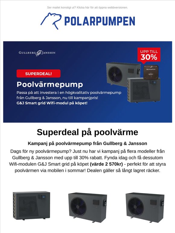 Upptäck säsongens poolvärmepumpar och AC-lösningar! 🏊‍♀️