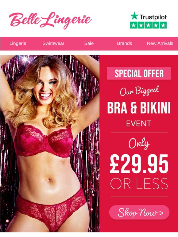 🎉 Our Biggest Bra & Bikini Event | £29.95 OR LESS