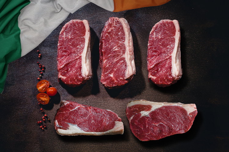 5x250g Original Irish Black Angus Rumpsteak