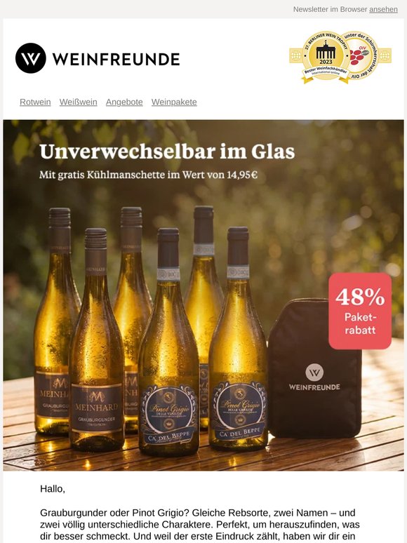Dein Einstieg in mehr Weingenuss - mit gratis Kühlmanschette