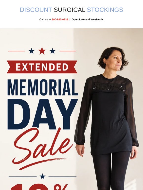 Exciting News: Memorial Day Sale Now Extended!