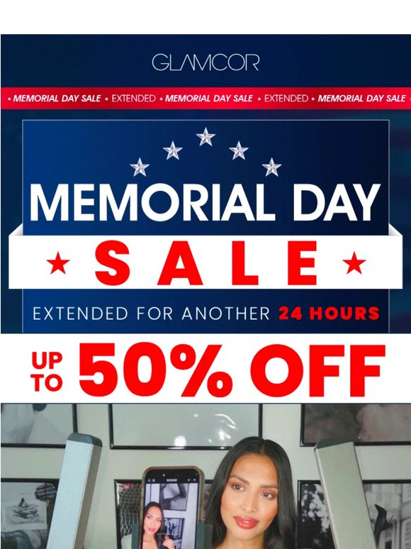 Memorial Day Sale Extended ✨ 24 More Hours to Save Up to 50% OFF