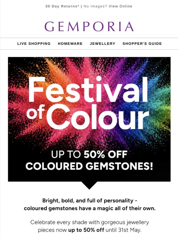 The Festival of Colour sale starts now! 🌈