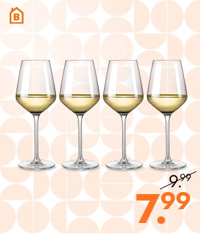 Witte wijnglazen voor 7.99