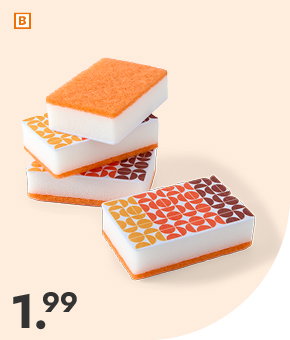 4 sponsjes voor 1.99