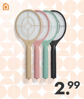 Electrische vliegenmepper voor 2.99