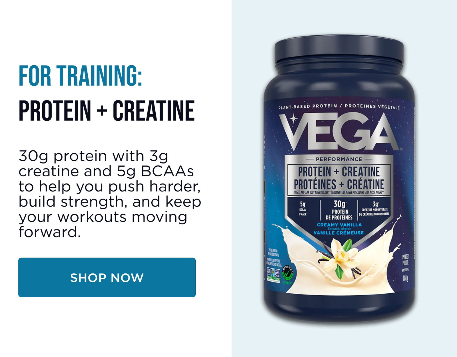 For training: protein + creatine