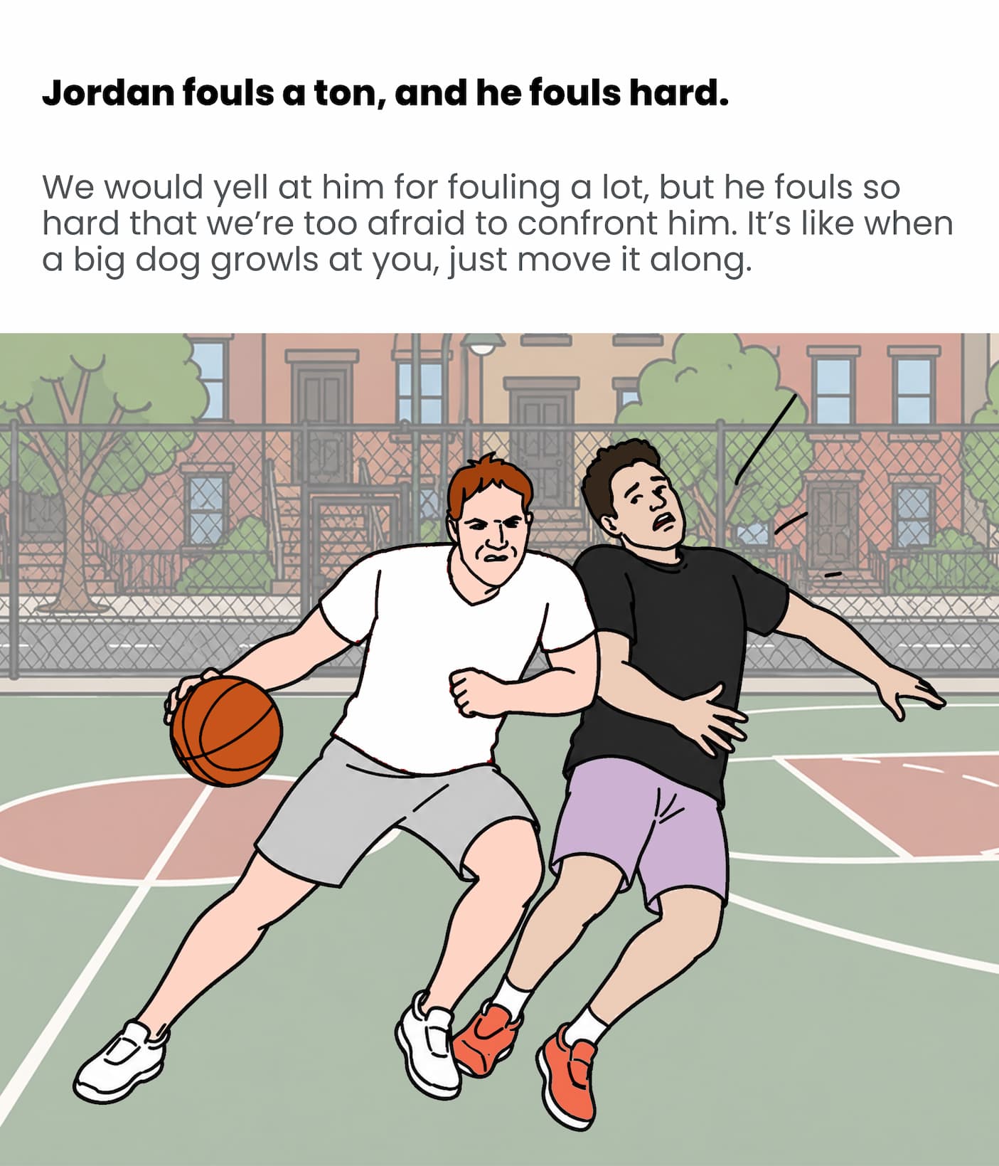 Jordan fouls hard