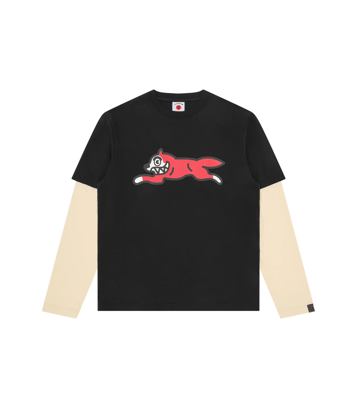 Image of RUNNING DOG LAYERED L/S T-SHIRT - BLACK