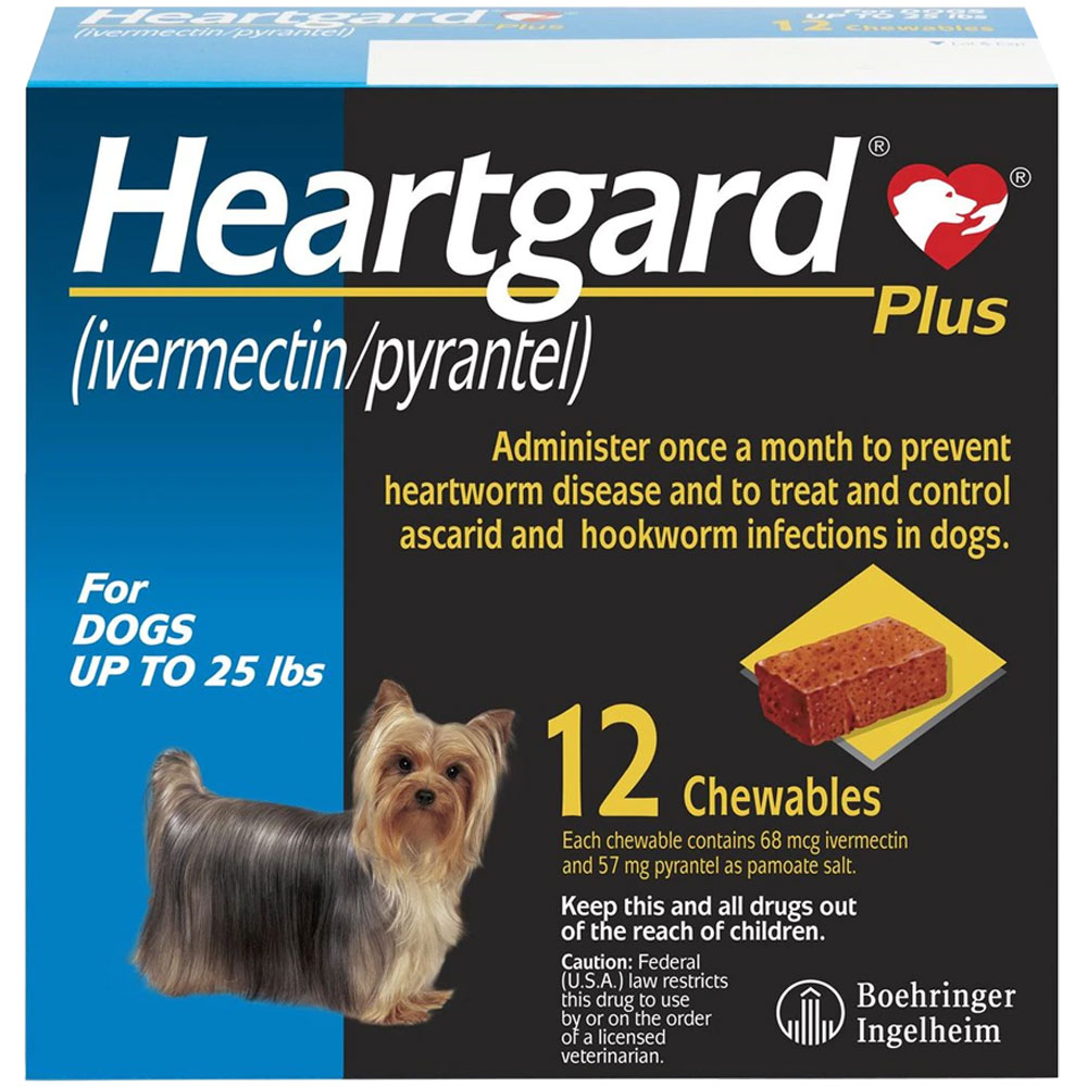 Image of Heartgard Plus Up to 25 lbs Dogs, 12 Month, Chewable Tablets