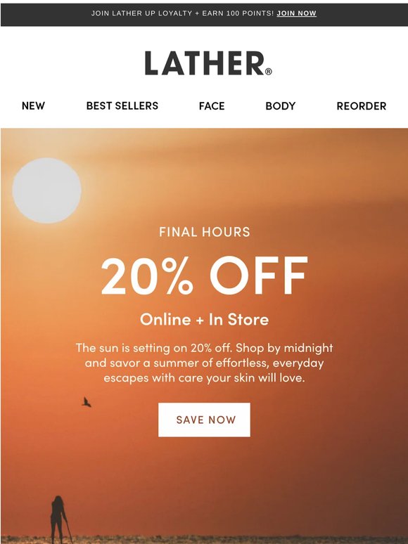 Last Chance: 20% Off