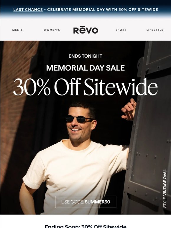 Extended Today Only: 30% Off Sitewide