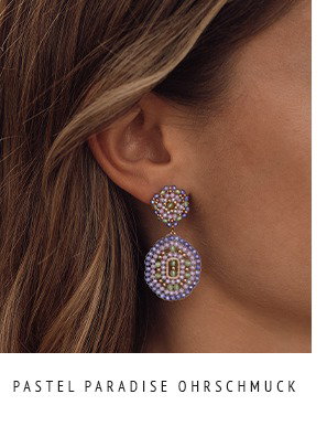 Pastel Paradise Ohrschmuck - rosévergoldet, lila und rosa Edelsteine