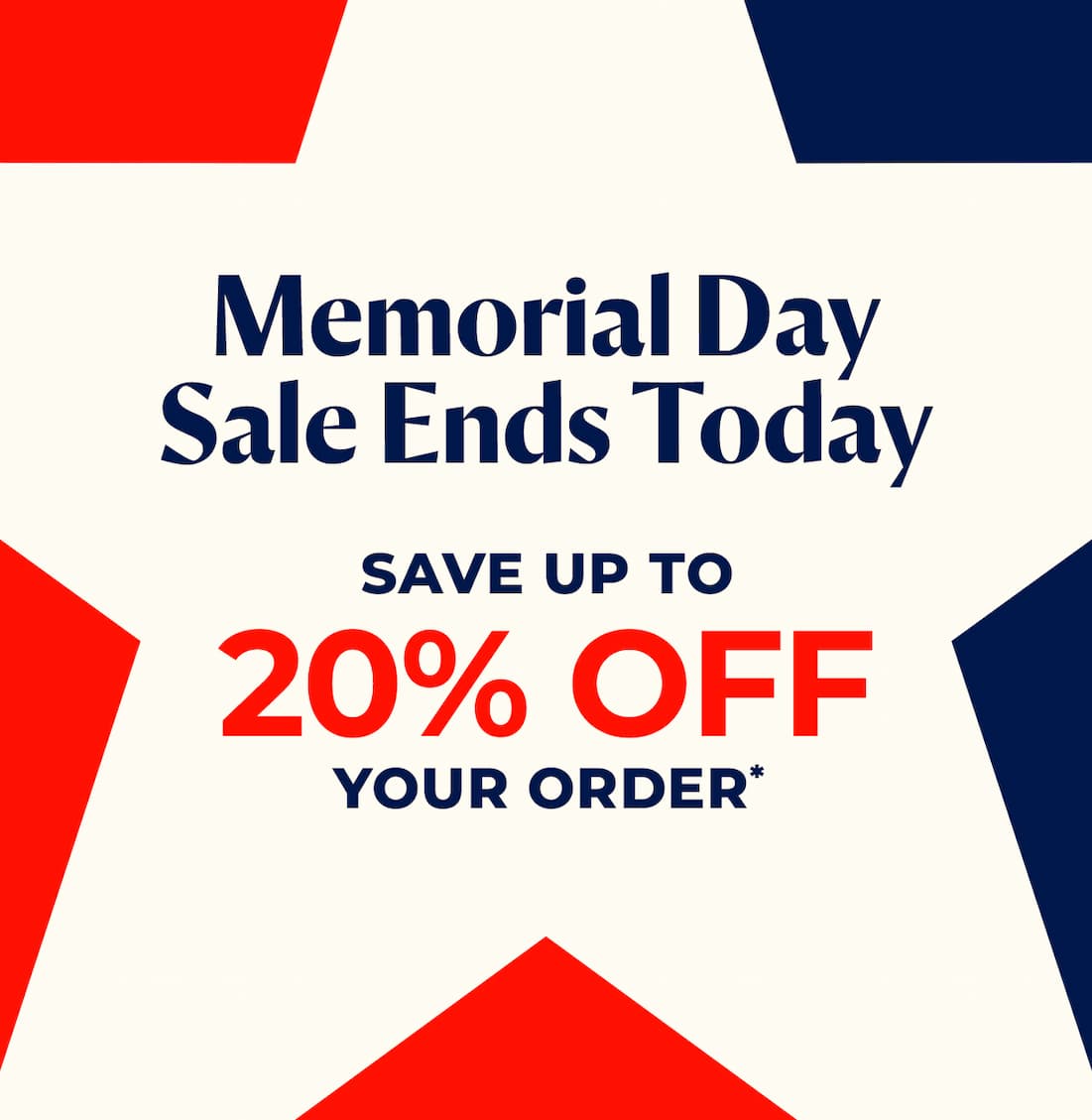 up to 20% off your order