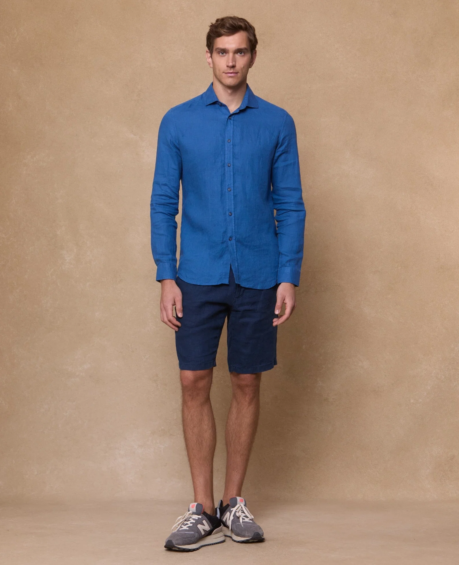 Image of Benbaun Irish Linen Shirt - Blue