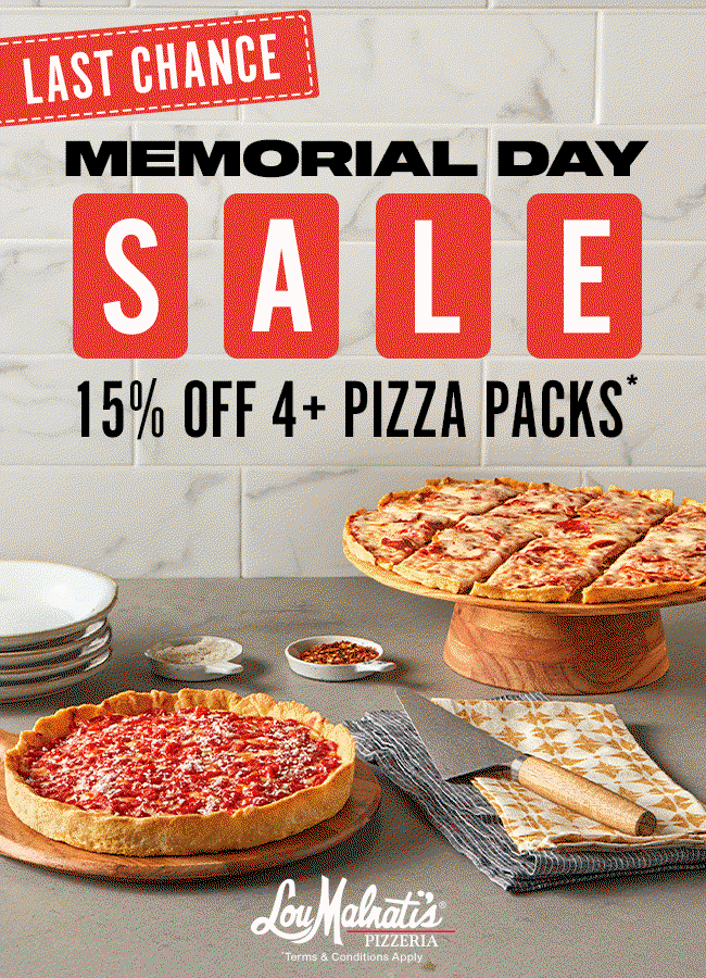 Save 15% on Select Pizza Packs