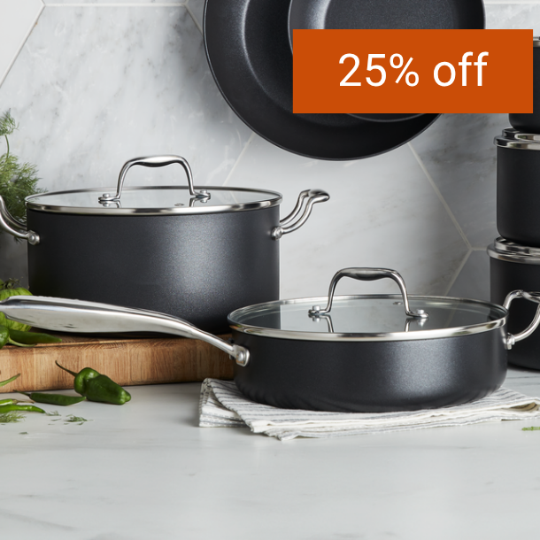 Lakeland 24cm Hard Anodised Sauté Pan with Lid