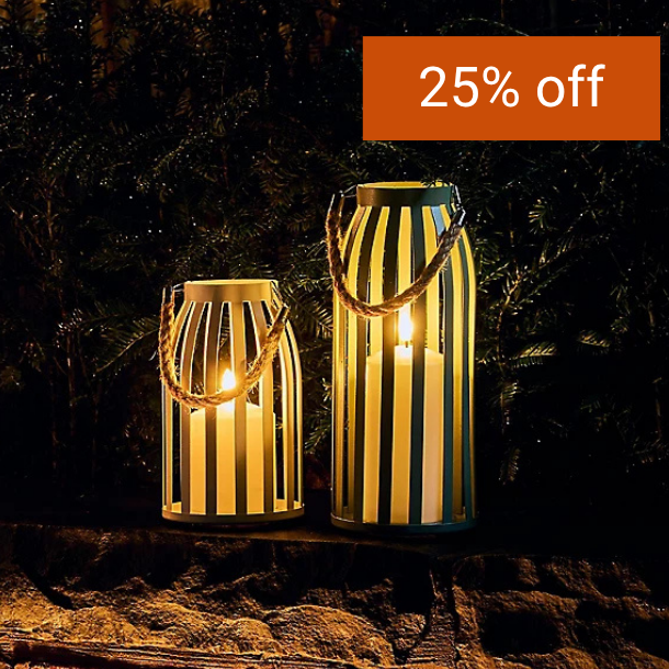 Lakeland LED Metal Lantern with Rope Handle 20cm