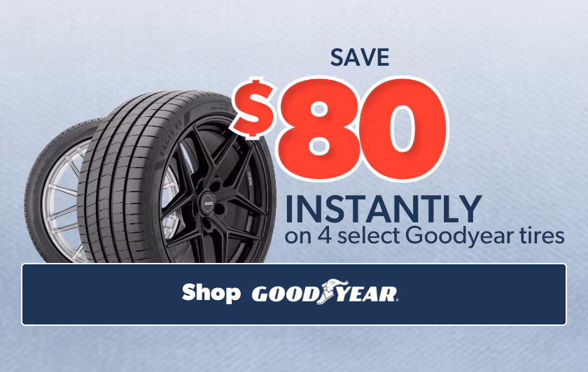 Memorial Day Savings: Buy 4 Select Goodyear Tires, Save $80 Instantly