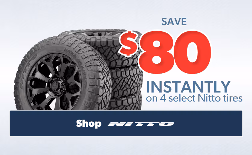 Memorial Day Savings: Buy 4 Select Nitto Tires, Save $80 Instantly