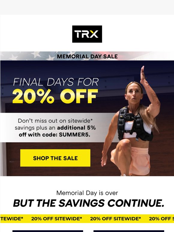 Final Days For 20% Off 🇺🇸