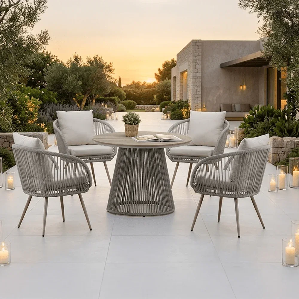 Piper Neutral 4 Seater Outdoor Dining Set