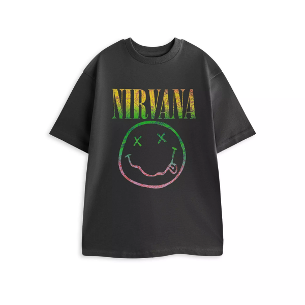 Nirvana Unisex Grey Rainbow Short Sleeved T-Shirt