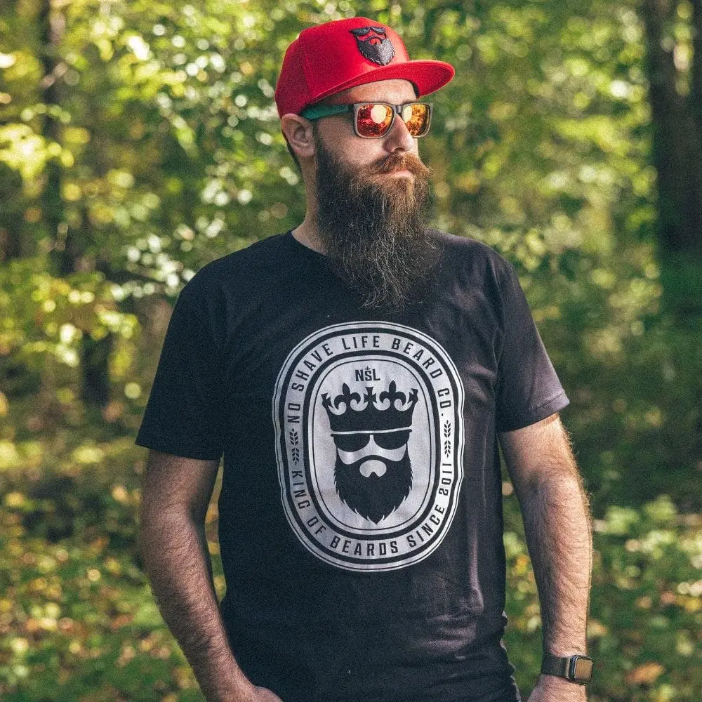Image of No Shave Life's KING OF BEARDS Black Men's T-Shirt
