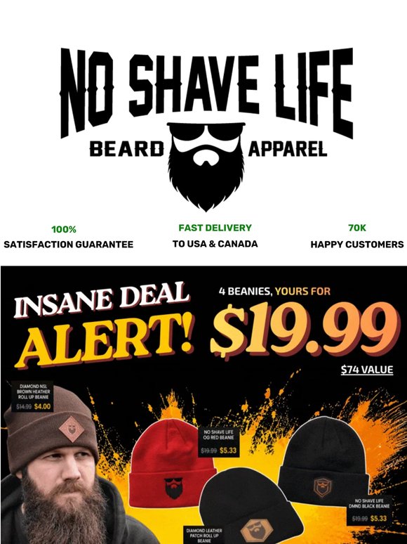 INSANE DEAL ALERT: 4 Beanies = $19.99