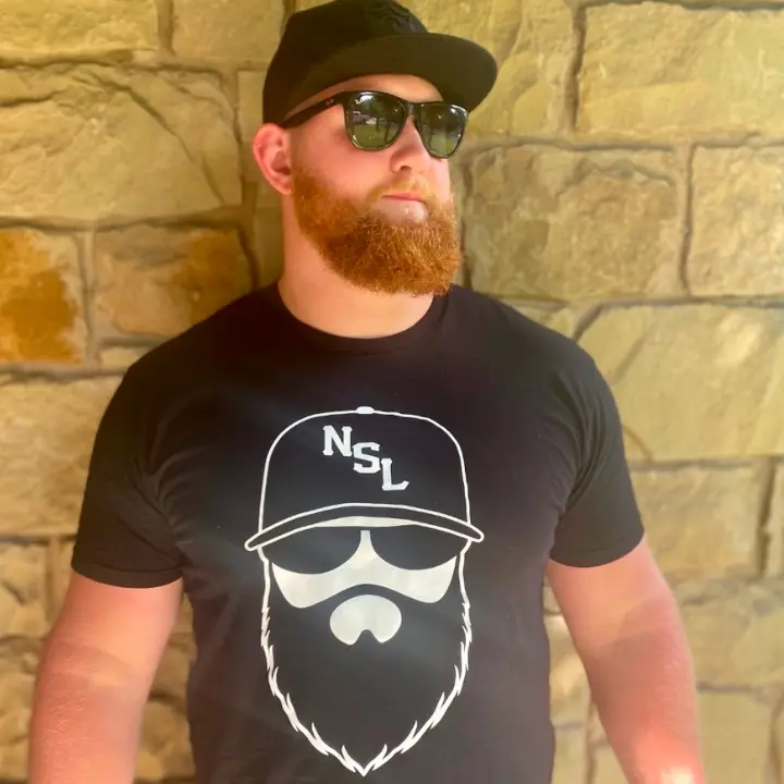 Image of No Shave Life Beard League Men's T-Shirt Black