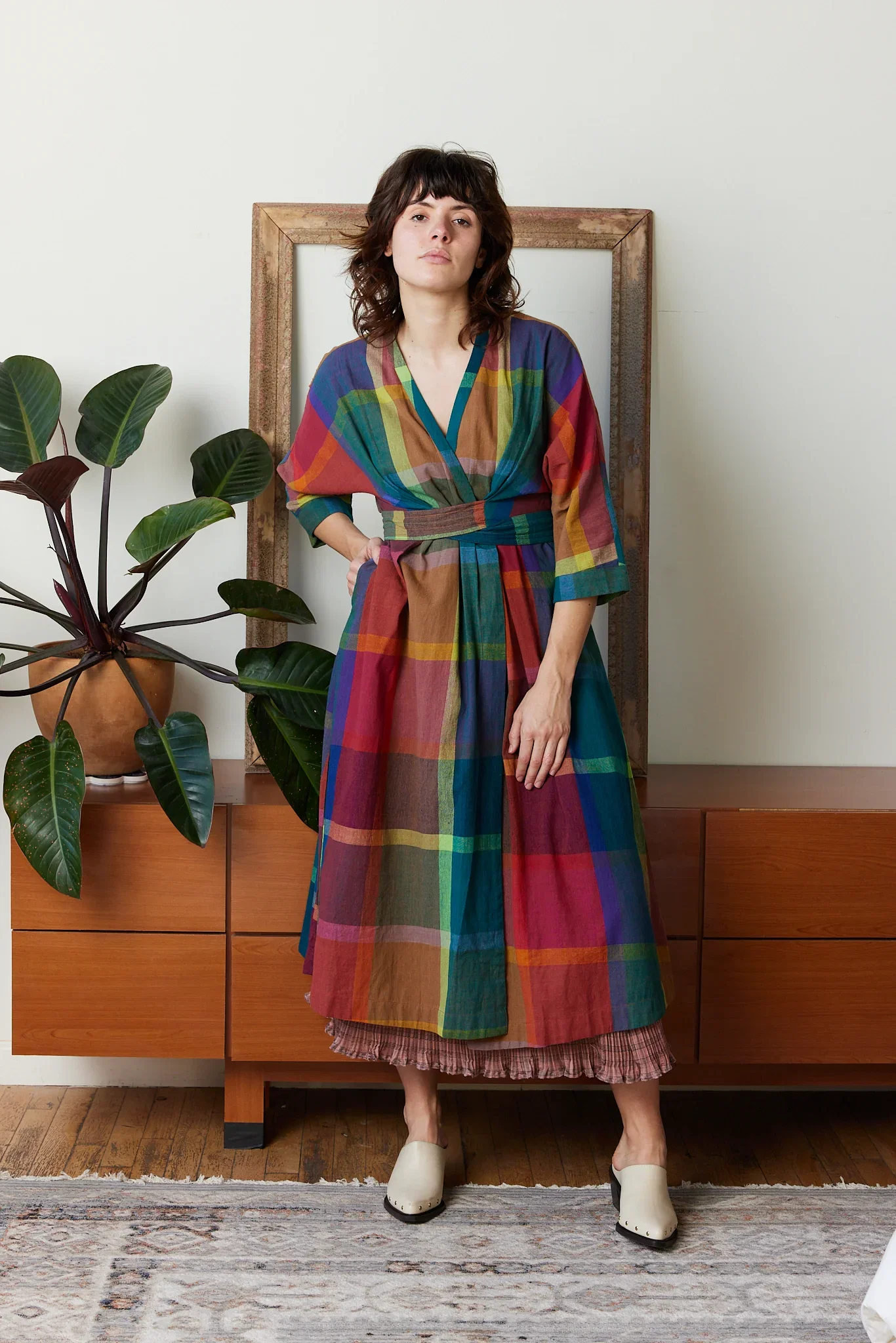 Image of TARA WRAP DRESS | MADRAS CHEX