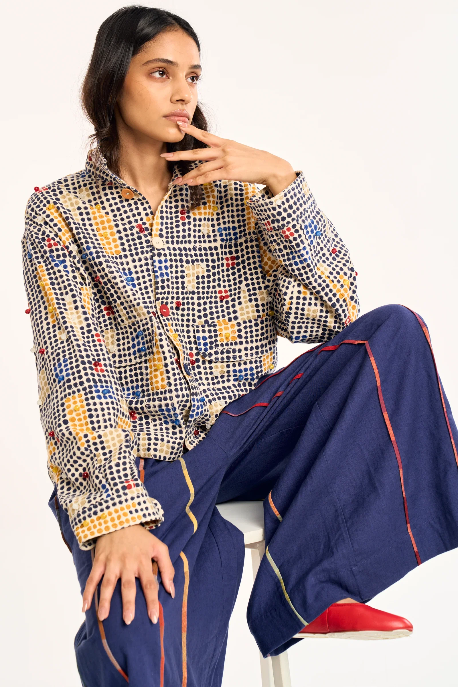 Image of ASTRID JACKET | TIC TAC PRINT