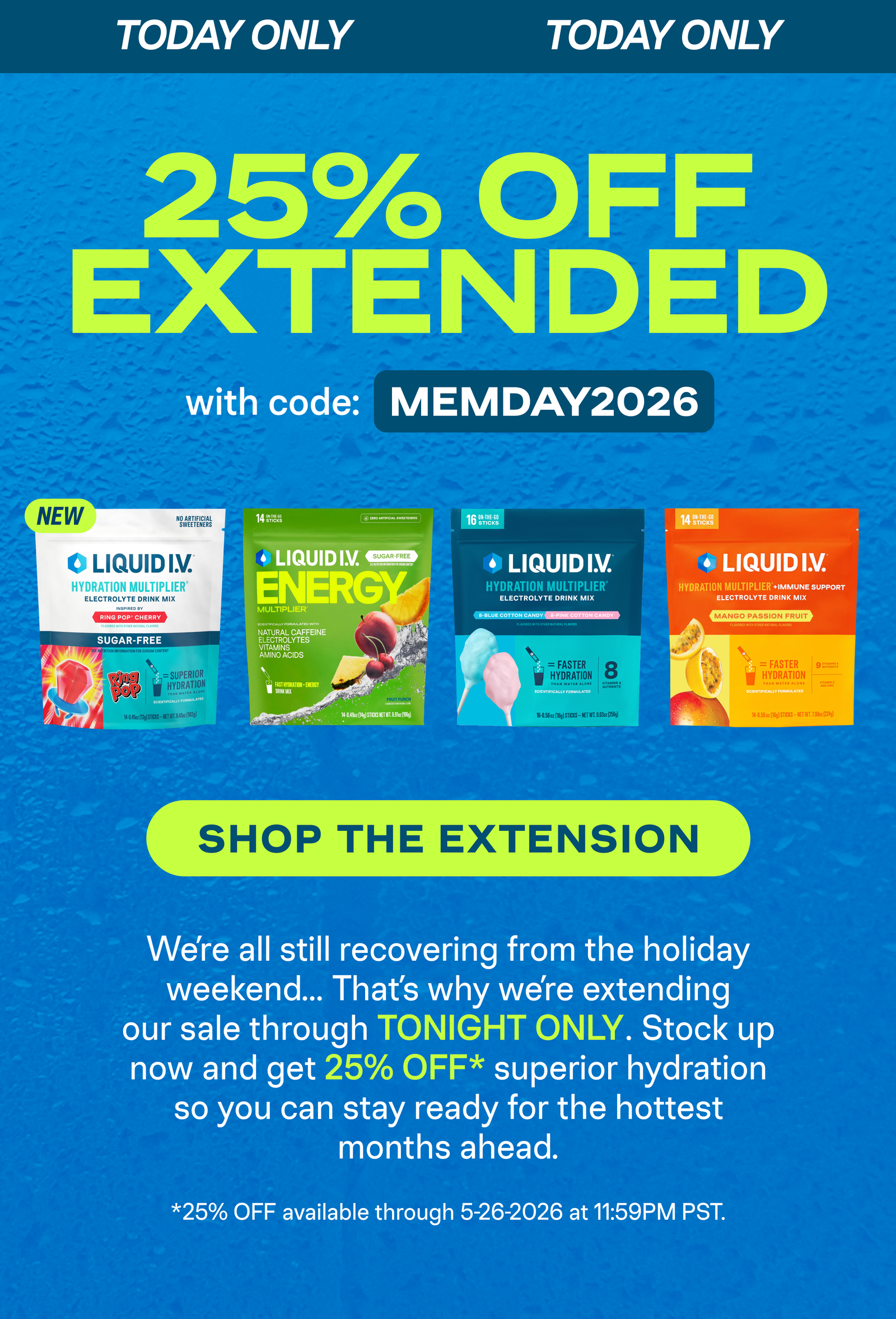 25% Off Extended