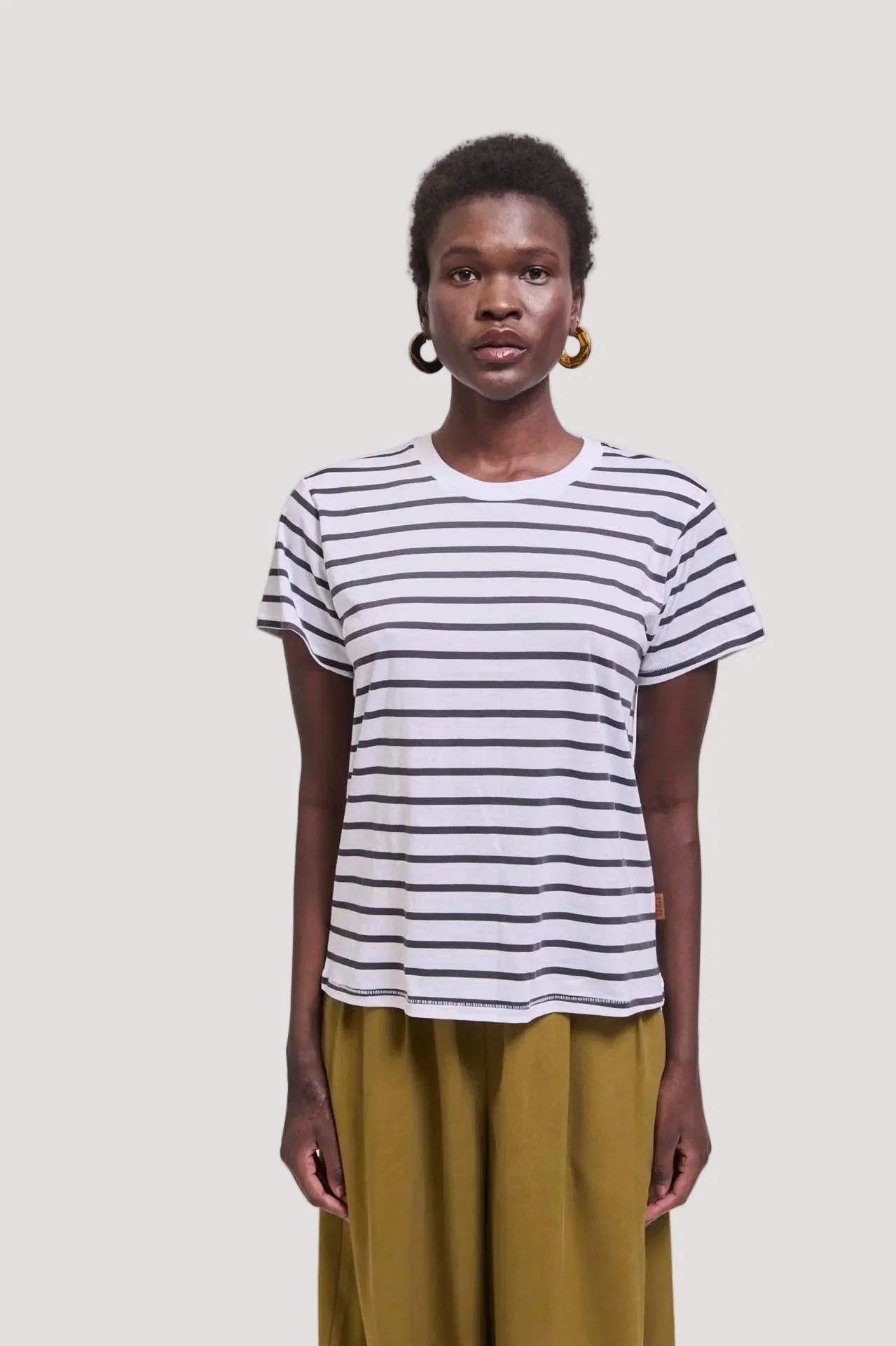 Image of The Chameleon Tee in White Stripe