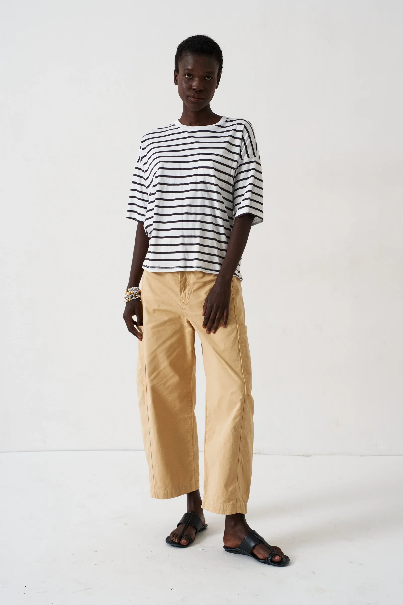Image of The Baggy Painter Crop in Butter