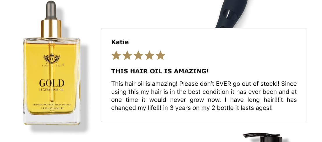 Luxury Gold Hair Oil: