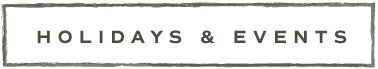 Holidays & Events