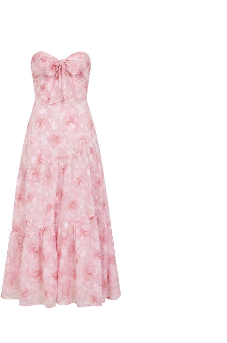 Queen Scenes Strapless Maxi Dress Pink