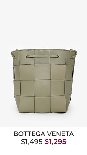 Bottega Veneta Green Intrecciato Small Cassette Bucket Bag