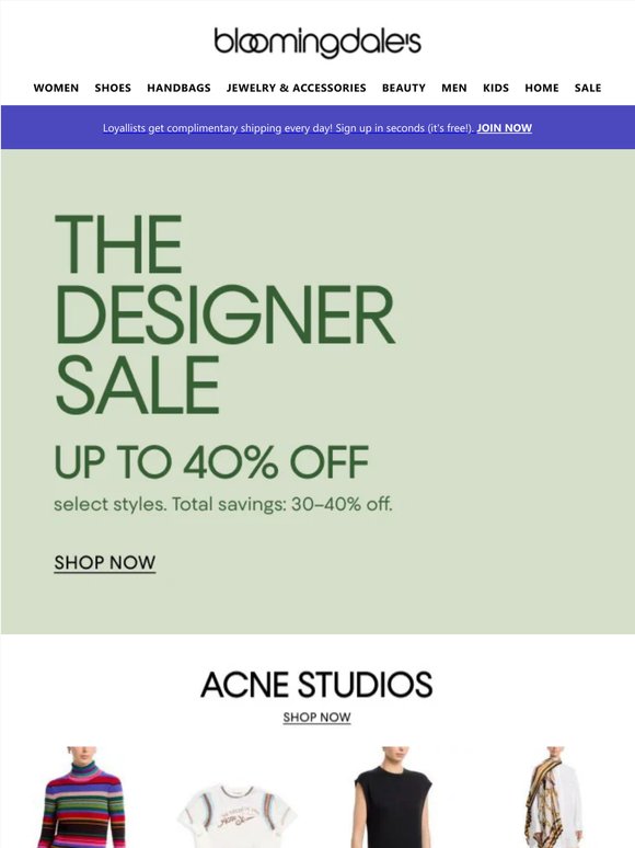 Save up to 40% on Acne Studios, Aquazzura, Chloe & more