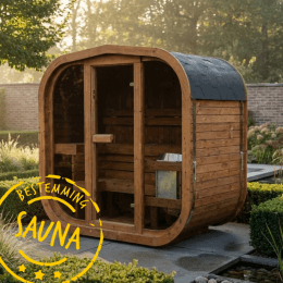 Thermowood elektrische cube sauna - 3 personen voorgemonteerd